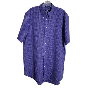 Stafford men's wrinkle free short sleeve plaid shirt size 16 1/2